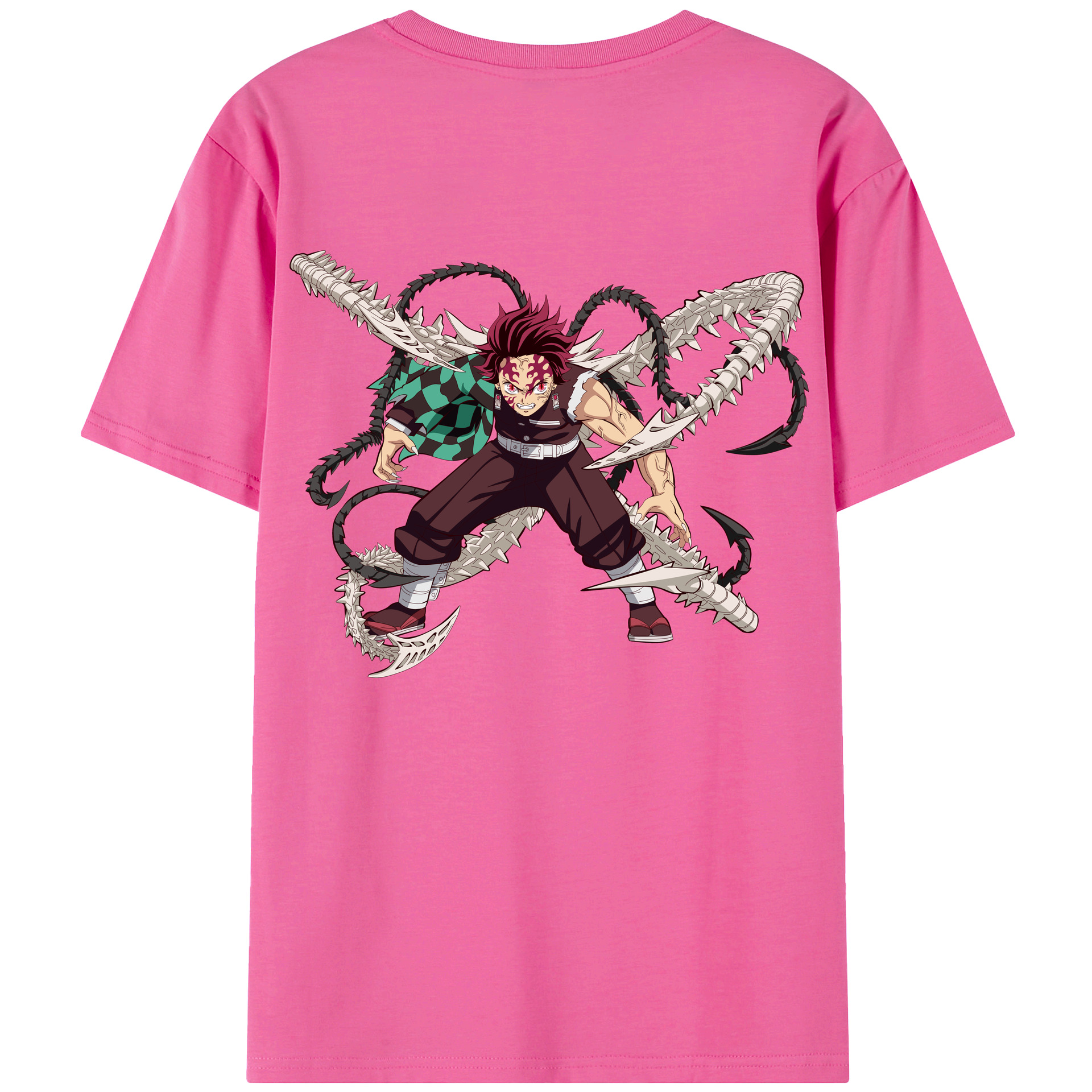（画像用） 鬼滅の刃 竈門 炭治郎／かまど たんじろう Kamado Tanjirou レディース半袖Tシャツ(バックプリント)